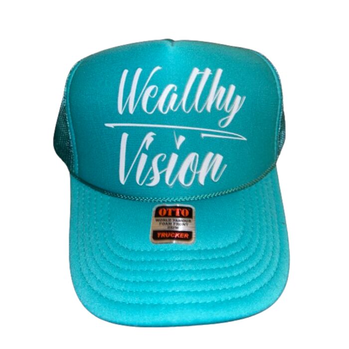 Trucker Hat Teal and White Thumbnail