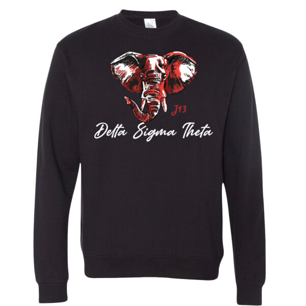 J13 Delta Simga Theta Elephant Sweatshirt Thumbnail